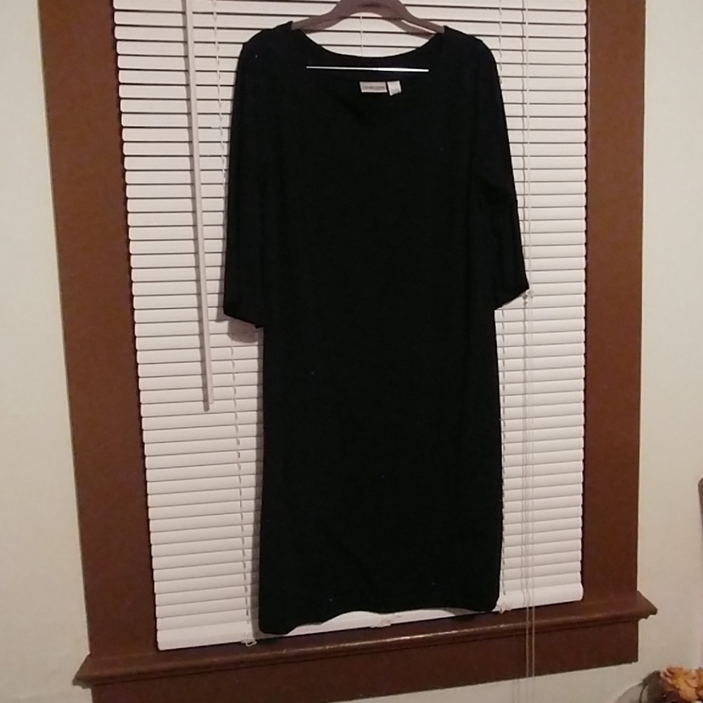 Chico's black dress with bell sleeves